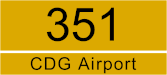 Paris bus 351 CDG Airport