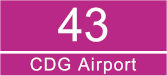 Paris bus 43 CDG Airport