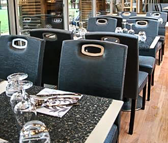 Cafe Reale tables inside
