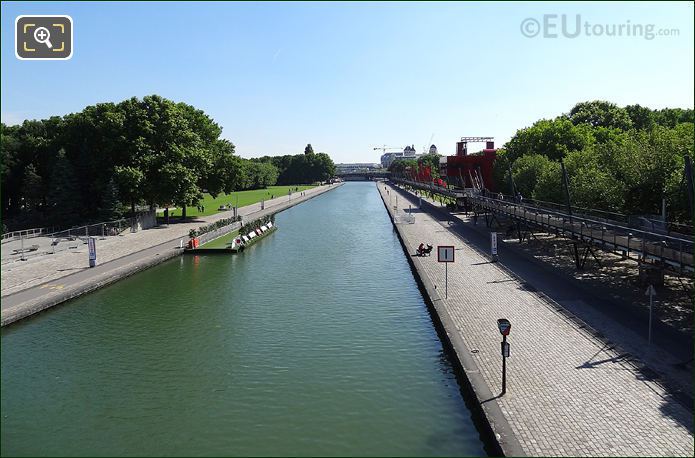 Canal de l'Ourcq aerial view