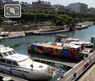 Canal Saint-Martin colourful boat