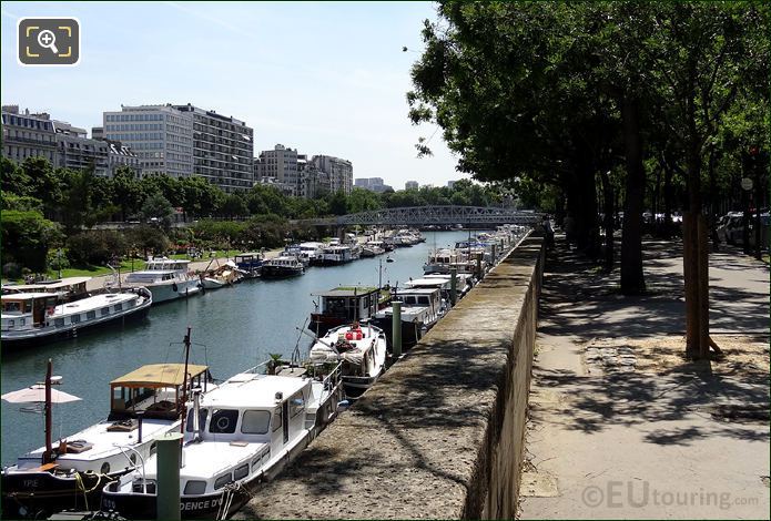 Footpath next to Canal Saint-Martin