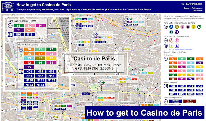 How to get to Casino de Paris transport map