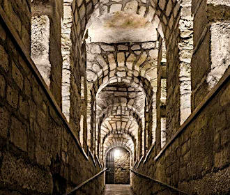 Catacombes in Paris is the famous mass burial place of Parisians