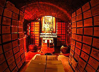Wine cellar at the Chai 33 Restaurant