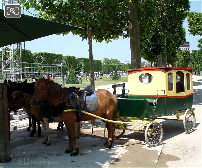 Champ de Mars and horse drawn carriage