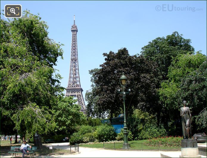Champ de Mars view to Eiffel Tower