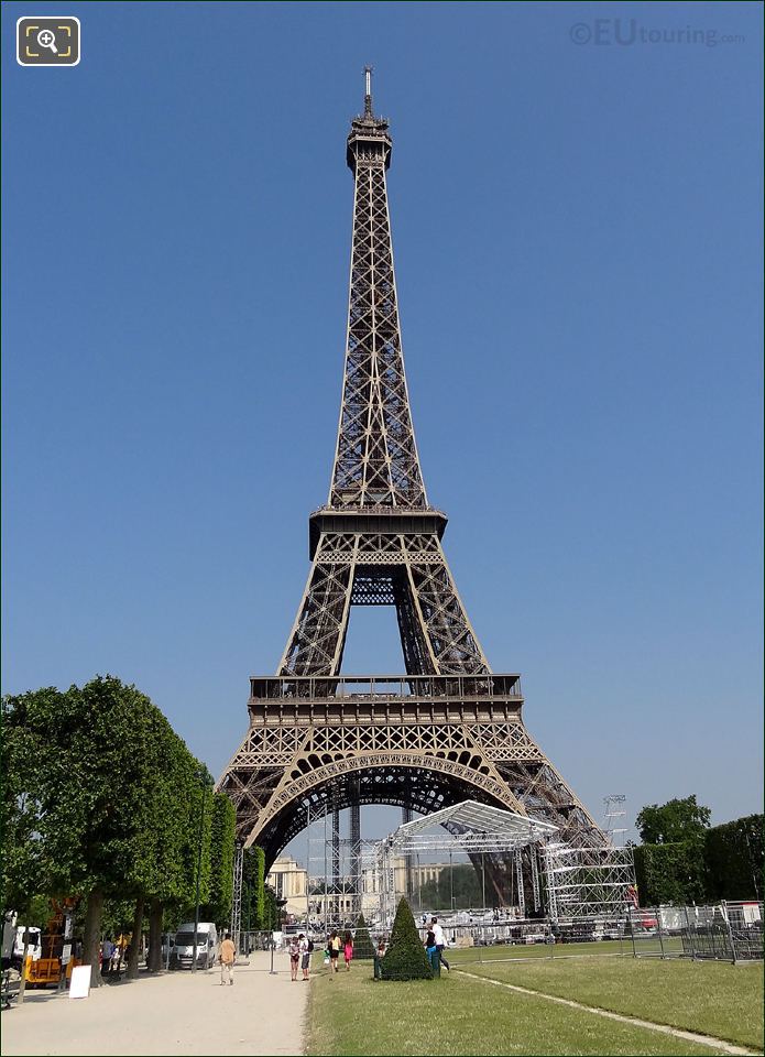 Bastille Day structures in Champ de Mars