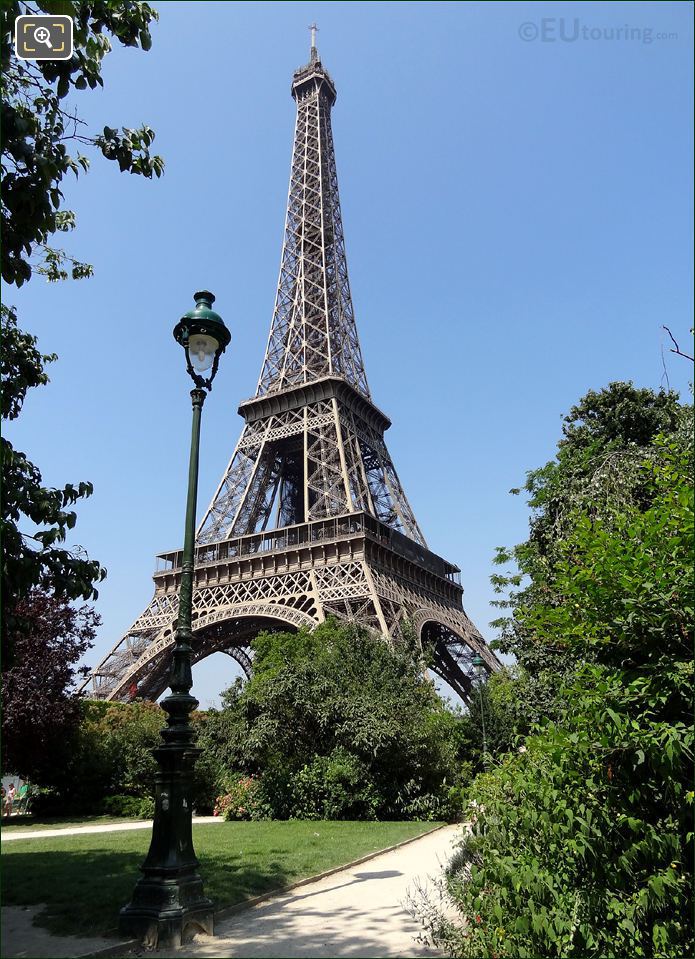 Champ de Mars view to Eiffel Tower