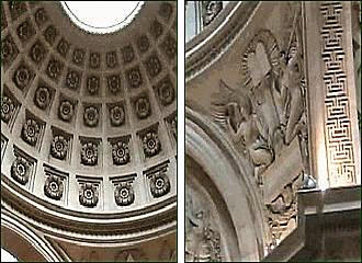 Chapelle Expiatoire dome roof inside