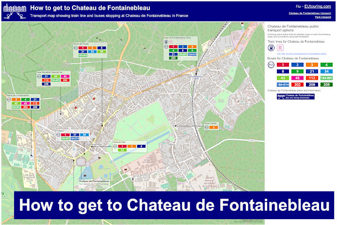How to get to Chateau de Fontainebleau transport map