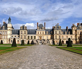 Chateau de Fontainebleau historical castle facade