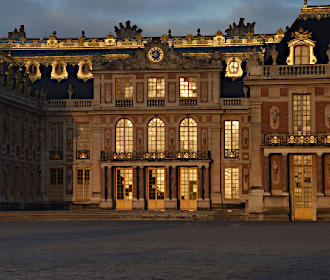Palace architecture of Chateau de Versailles Paris
