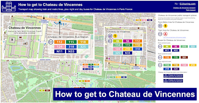 How to get to Chateau de Vincennes transport map