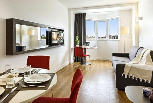 Citadines Maine Montparnasse apartment lounge area