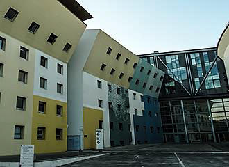 Angled buildings of the Cite de la Musique