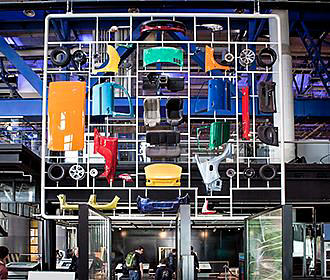 Overhead display at Cite des Sciences et de l’Industrie