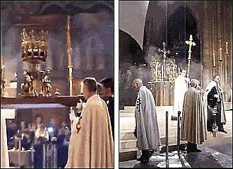Service for Crown of Thorns at Notre Dame Cathedral