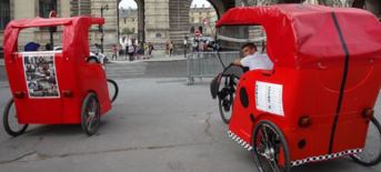 Images of rickshaws in Paris