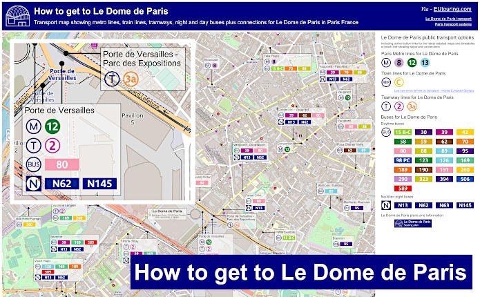 How to get to Le Dome de Paris transport map