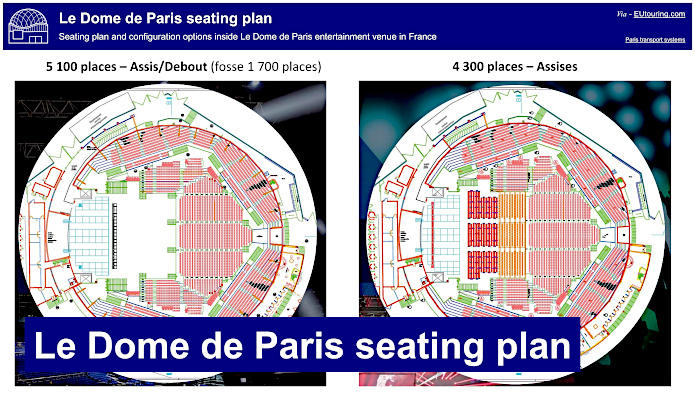 Le Dome de Paris seating plan