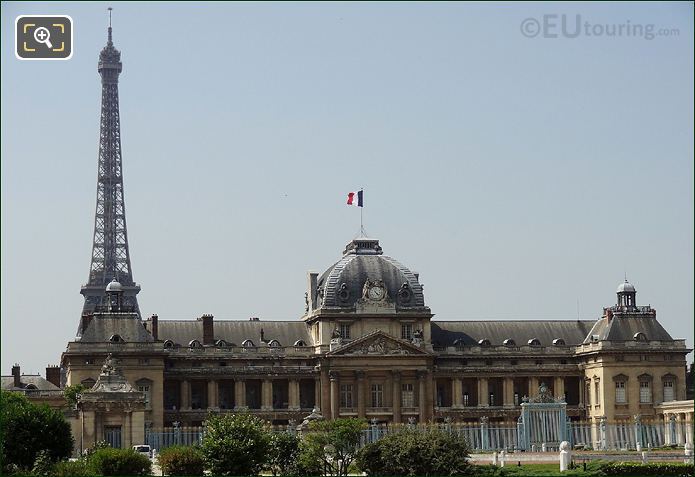 Eiffel Tower behind Ecole Militaire
