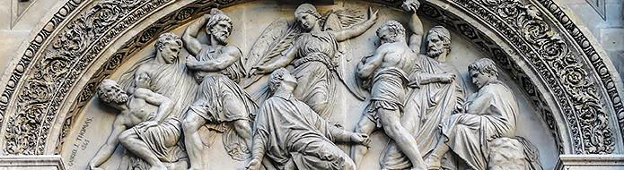 Stoning of Saint Stephen on Eglise Saint-Etienne-du-Mont