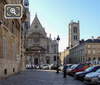 View of Eglise Saint-Etienne-du-Mont from Place du Pantheon