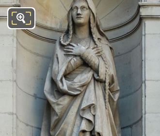 Eglise Saint-Etienne-du-Mont Saint Genevieve statue by Victor Baltard