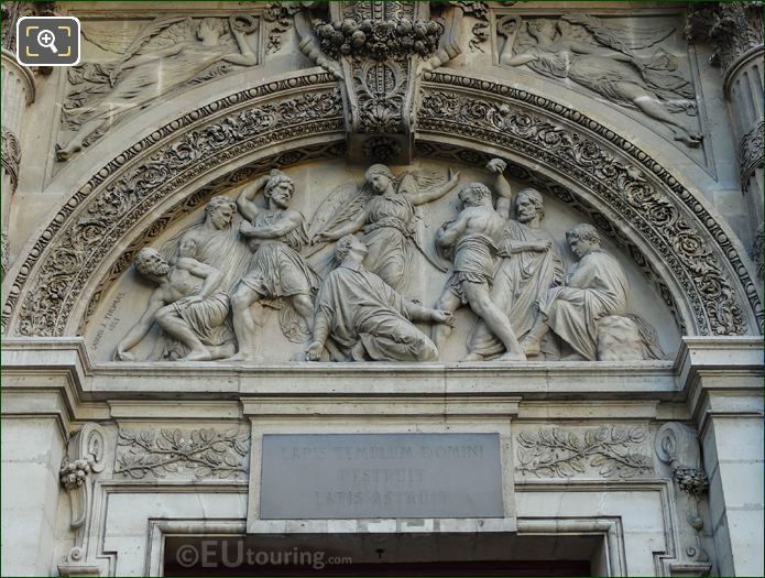 Stoning of Saint Stephen sculpture on Eglise Saint-Etienne-du-Mont