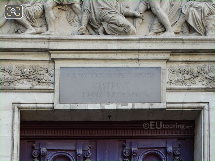 Eglise Saint-Etienne-du-Mont Latin inscription above main doors