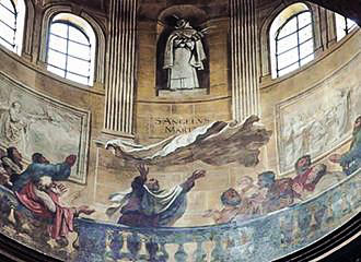 Dome roof painting at Eglise Saint Joseph des Carmes