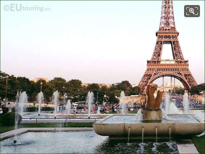 Eiffel Tower view from Trocadero Gardens