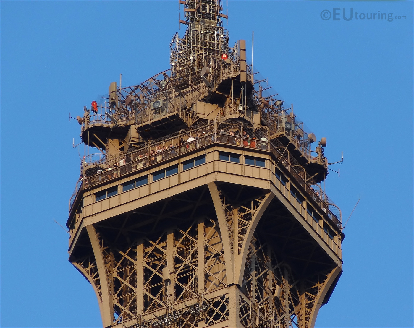 Close Up Photo Of The Eiffel Tower Top Viewing Platform - Page 13