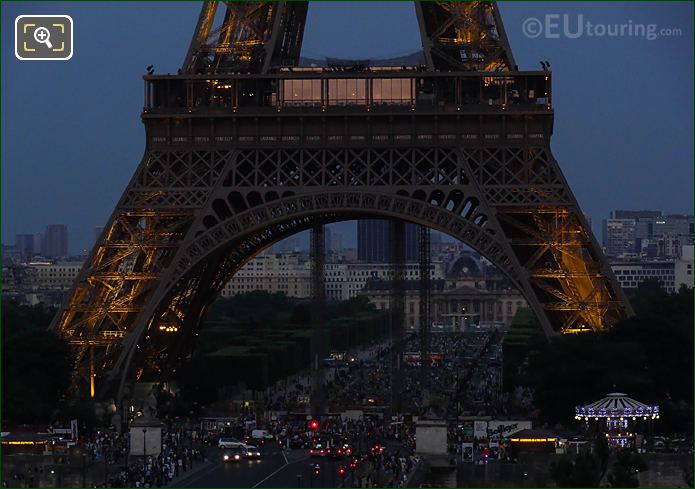 Eiffel Tower base lights