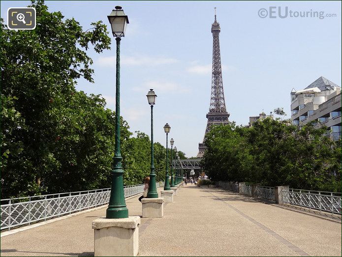 View of Eiffel Tower from a park