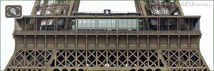 Eiffel Tower names NW facade