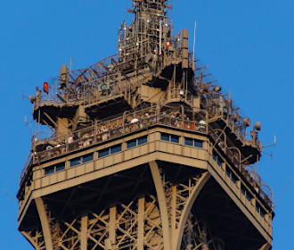 Eiffel Tower top viewing platform