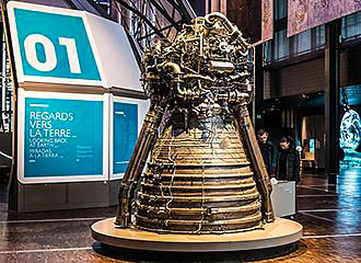 Space rocket engine at Cite des Sciences et de l’Industrie