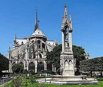Notre Dame Cathedral and eastern garden
