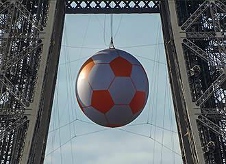 2014 world cup football on Eiffel Tower 