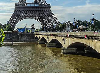 Eiffel Tower and River Seine