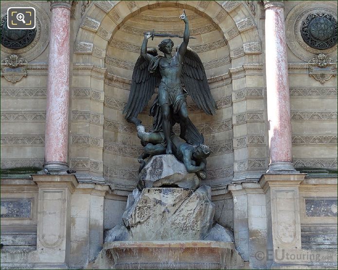 Fontaine Saint Michel and Saint Michel statue