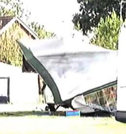 Video of caravan awning disaster