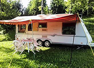 Camping du Pouech caravan pitches