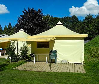 Camping le Rompval tents