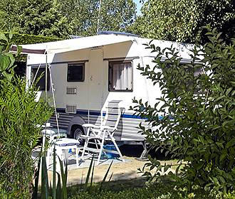 Les Aubepines Campsite caravan pitch