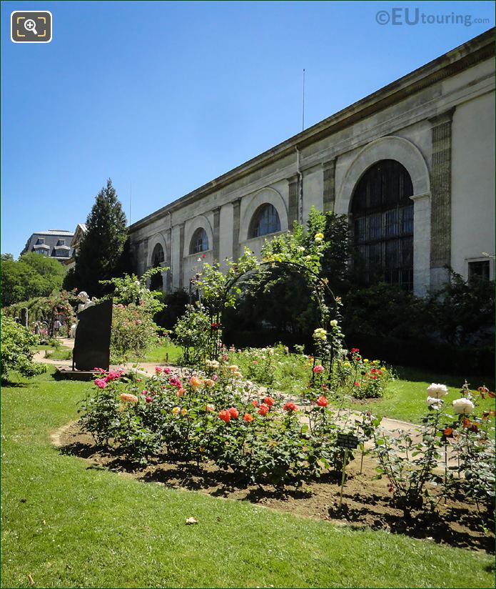 Mineralogie et de Geologie building in rose garden