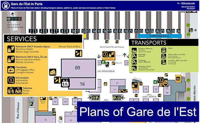 Gare de l'Est train station plan