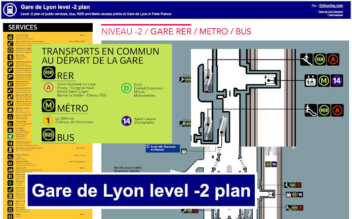 Gare de Lyon level -2 plan